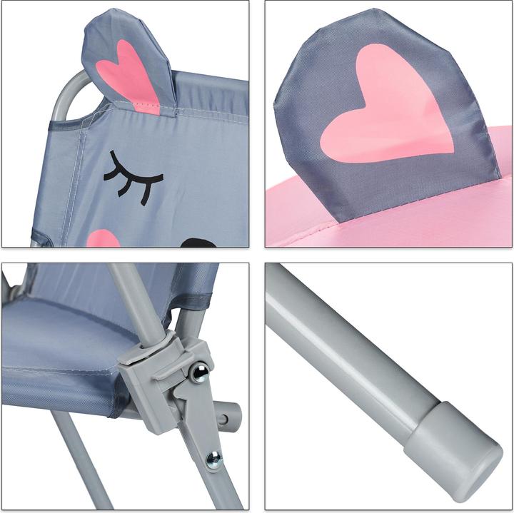 Image du produit Relaxdays Ensemble de meubles pour enfants, chaises pliantes et table