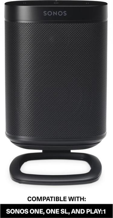 Actual product image Flexson Sonos ONE table stand in black single piece (1 pcs., Stand)