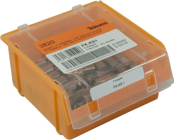 Produktbild Televes Preisner FK-KS1 F IEC Silber Kabelschnittstellen-/adapter (Stecker und Verbinder)