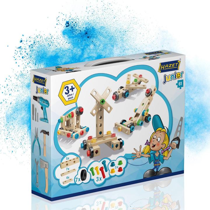 Immagine prodotto HAZET Giocattoli per bambini serie di utensili JUNIORTOOL1 ∙ Numero utensili: 61