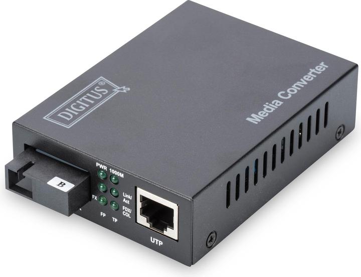 Digitus Medienkonverter Singlemode BiDi WDM Gigabit Ethernet Tx1550nm / Rx1310nm SC Buchse Bis zu 20km