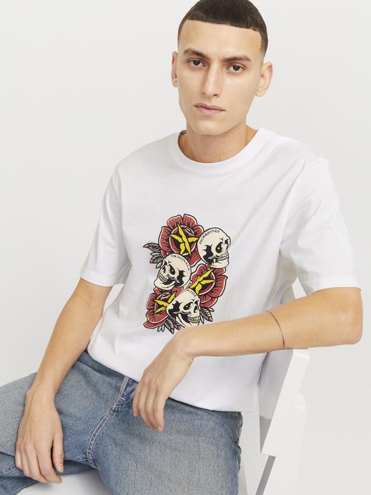 Actual product image Jack & Jones Joranatomy Skull Tee Ss Crew Neck Ln (S)