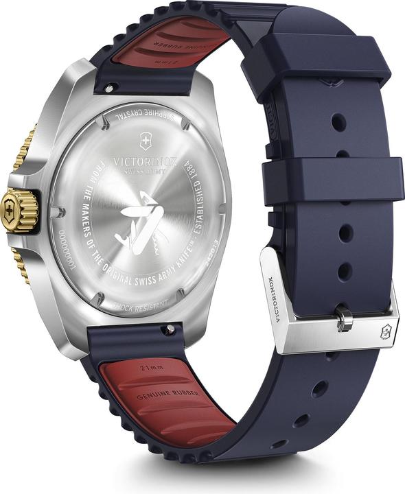Produktbild Victorinox Journey 1884 Quartz Three hands Steel & Mineral, Taucheruhr, 43 mm, Ziffernblatt Blau, Kautschuk Arm (Taucheruhr, 43 mm)