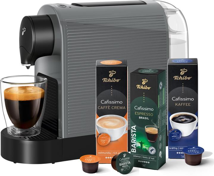 Produktbild Tchibo Cafissimo „Pure plus“ Kapselmaschine inkl. 30 Kapseln, Grey