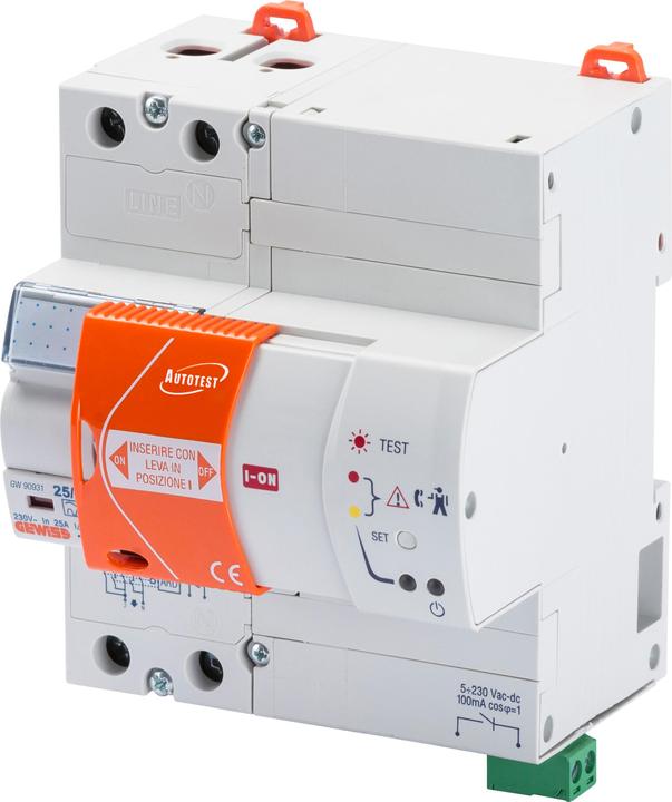 Produktbild Gewiss GEWI GW90931 90Autotest FI25/0.03A 2P A IR 5TE