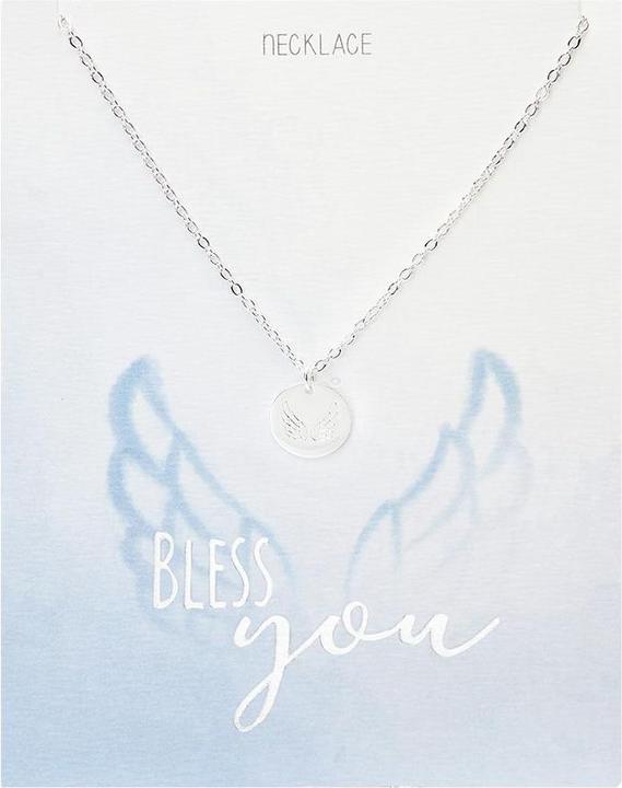 Image du produit Crystals Collier Bless you, double ange argenté