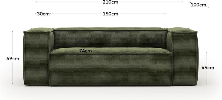 Actual product image Kave Home Blok (2 person sofa)