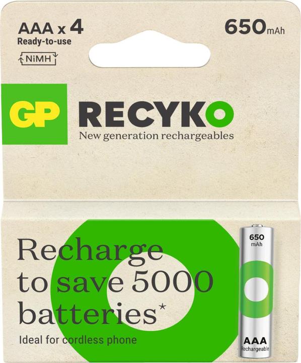 Actual product image GP Batteries Rechargeable batteries others (2 pcs., AAA, 650 mAh)