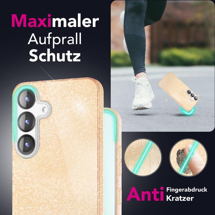 Image du produit Nalia ShinePop - Stabile Glänzende Glitzer Hülle - Glamour Glitter Cover (Samsung Galaxy S25)
