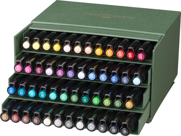 Actual product image Faber-Castell Ink Drawer Pitt Artist Pen (Multicoloured assorted, 48 x)