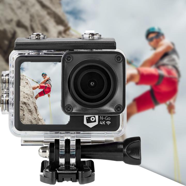 Immagine prodotto Nedis Action Cam | 4K@30fps | 16 MPixel | Impermeabile fino a: 30.0 m | 90 min | Wi-Fi | App disponibile (30p, WiFi)