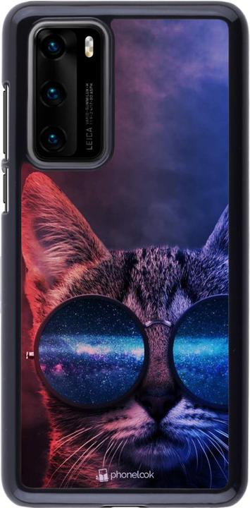 Produktbild PhoneLook Hülle Red Blue Cat Glasses (Huawei P40)