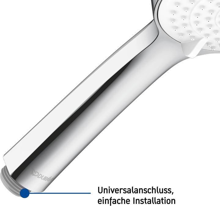 Immagine prodotto Duravit Doccetta 110, 3 getti cromo / bianco (3 Tipi di raggi, 14 l/min)