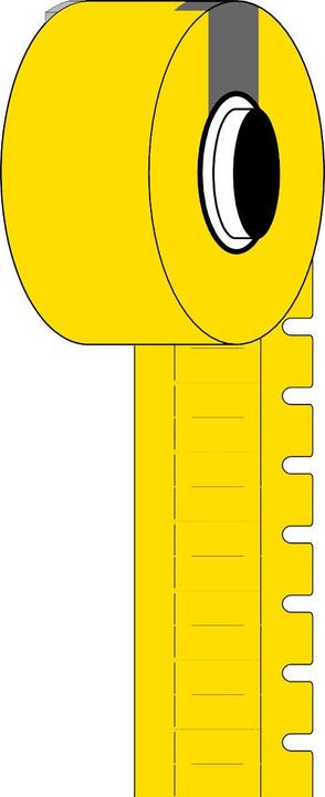 Actual product image Brady M6-10x4.2-7597-YL, Durasleeve inserts, polyethylene, yellow, matt, 10.00 x 4.20 mm, non-tacky