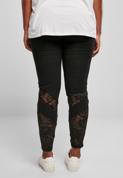 Immagine prodotto Urban Classics Leggings donna a vita alta con inserto in pizzo (4XL)
