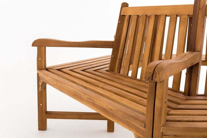 Actual product image Swisshandel24 Sonja tree bench with armrests 250 cm, teak