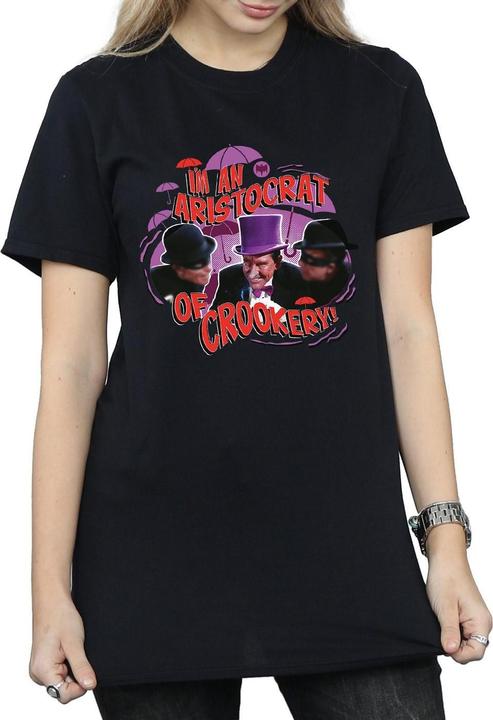 Actual product image Womens/Ladies Batman TV Series The Penguin Aristocrat Cotton Boyfriend T-Shirt (3XL)