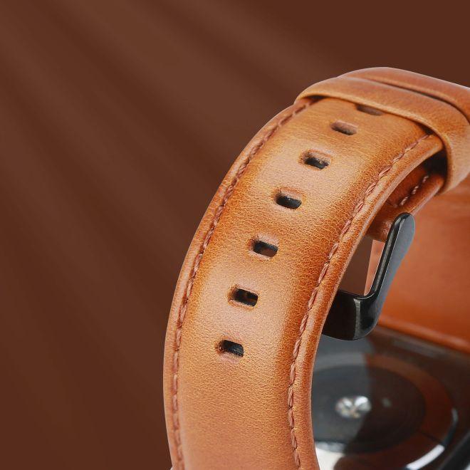 Produktbild Dux Ducis Business Series Echtleder Ersatz Armband (40 mm, 38 mm, 41 mm, Echtleder, Apple Watch Series 2, Apple Watch Series 3, Apple Watch Series 1, Apple Watch Series 4, Apple Watch Series 5, Apple Watch Series 6, Apple Watch Series 7, Apple Watch Series 8, Apple Watch Series 9, Apple Watch SE)