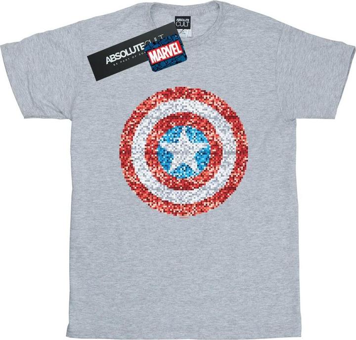 Immagine prodotto Captain America Pixelated Shield Maglietta Uomo (XXL)