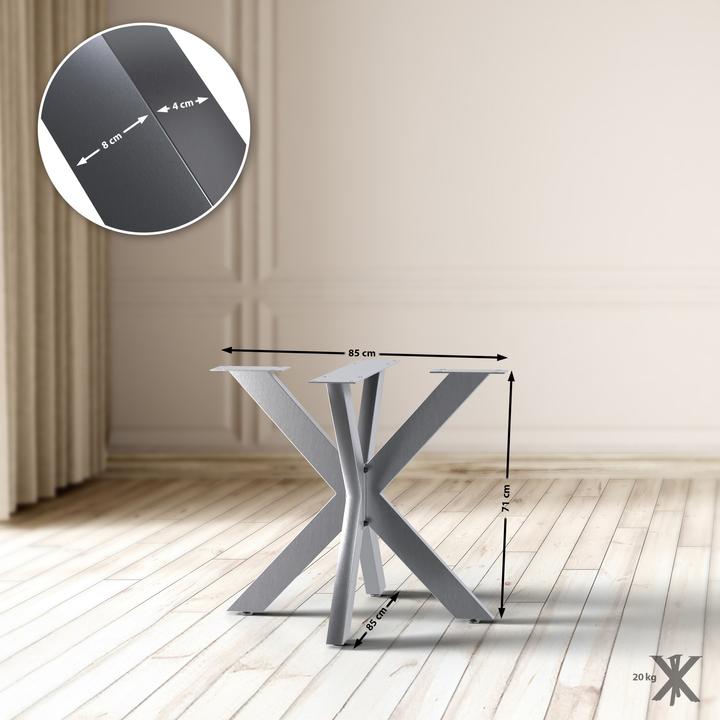 Actual product image CLP Biloxi steel table legs in star shape