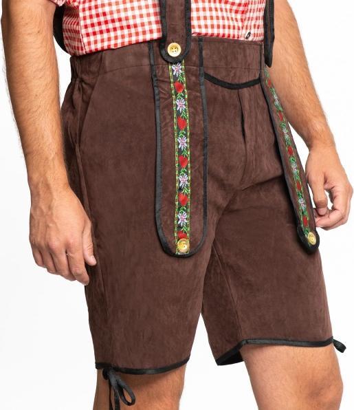 Actual product image PartyChimp Lederhose Johann dark brown short size M (M)