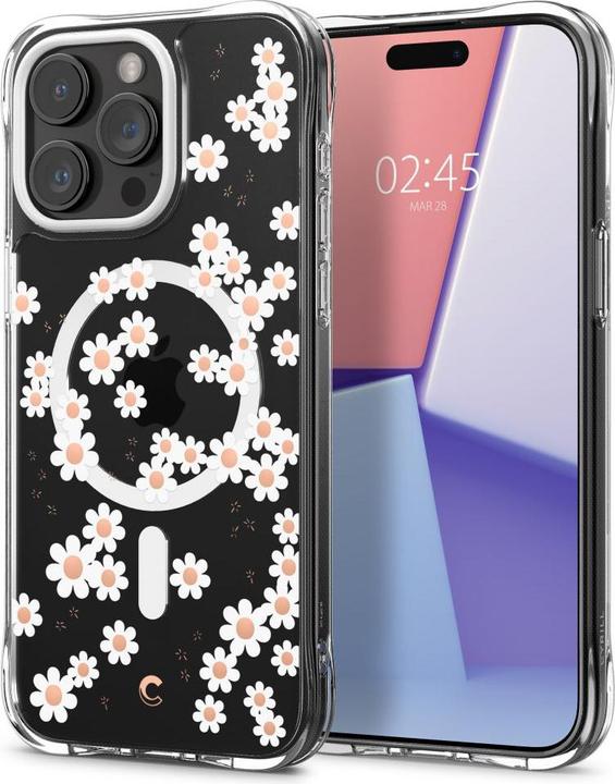 Actual product image Cyrill Cecile MAG iPhone 15 Pro 6.1" Magsafe white daisy ACS06759 (Apple iPhone 15 Pro)