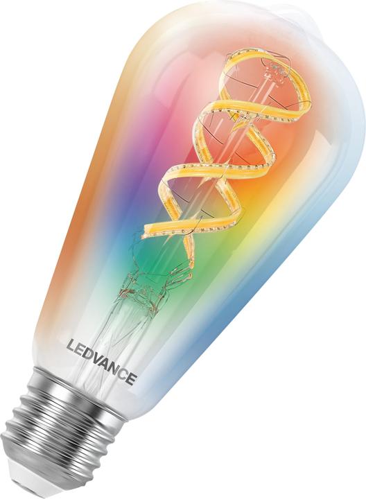 Produktbild Ledvance SMART+ MATTER FILAMENT EDISON MULTICOLOR 4.8W 827...865 Multicolor E27 (E27, 4.80 W, 470 lm, 1 x, F)