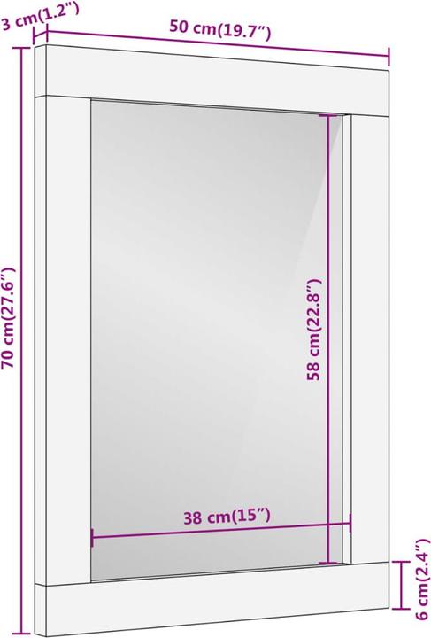 Produktbild VidaXL Zona (50 x 70 x 3 cm)