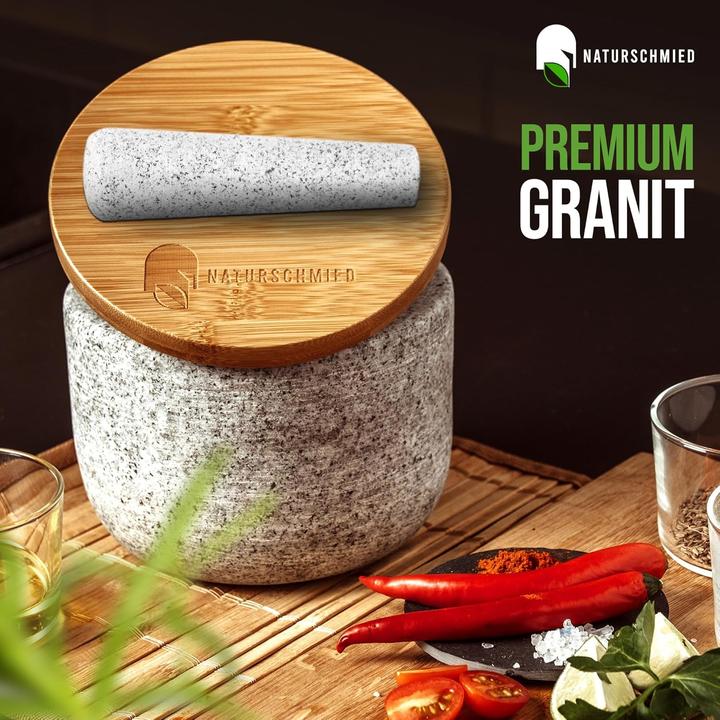 Immagine prodotto Naturschmied Mortaio con pestello e coperchio