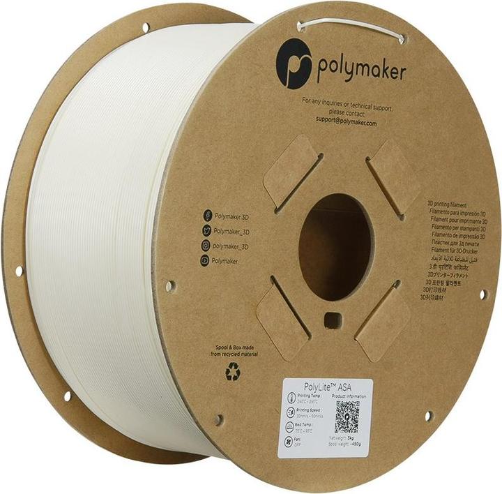 Actual product image Polymaker ASA 1,75mm NATURAL 3kg (ASA, 1.75 mm)