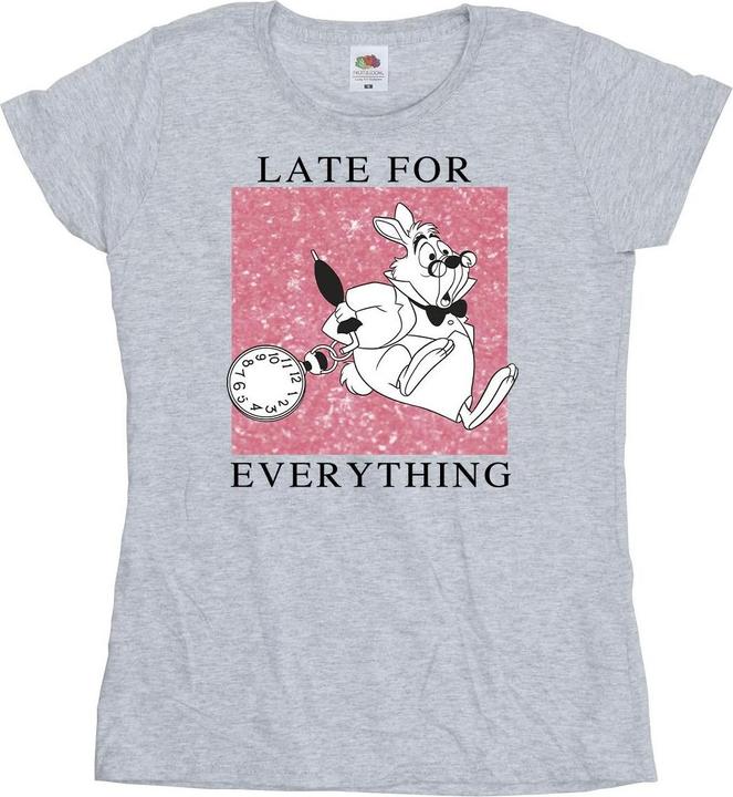 Actual product image Disney Womens/Ladies Alice In Wonderland White Rabbit Cotton T-Shirt (L)