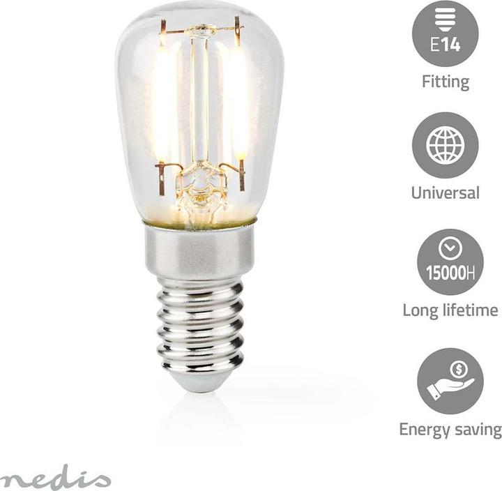 Actual product image Nedis Fridge lamp | LED | E14 | 2 W | T26 (E14, 2 W, 150 lm, 1 x, G)