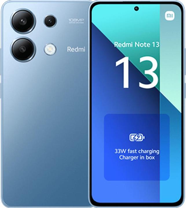 Produktbild Xiaomi Redmi Note 13 (256 GB, Ice Blue, 6.67", Hybrid Dual SIM, 108 Mpx, 4G)