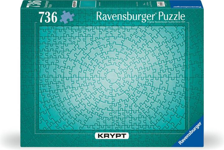 Productafbeelding Ravensburger Puzzel 12000189 - Krypt Puzzel Metallic Mint - Zware puzzel voor volwassenen en kinderen (736 onderdelen)