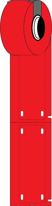 Actual product image Brady M6-25x75-B7598-RD, cable tag, polyester, red, glossy, 25.00 x 75.00 mm, non-adhesive