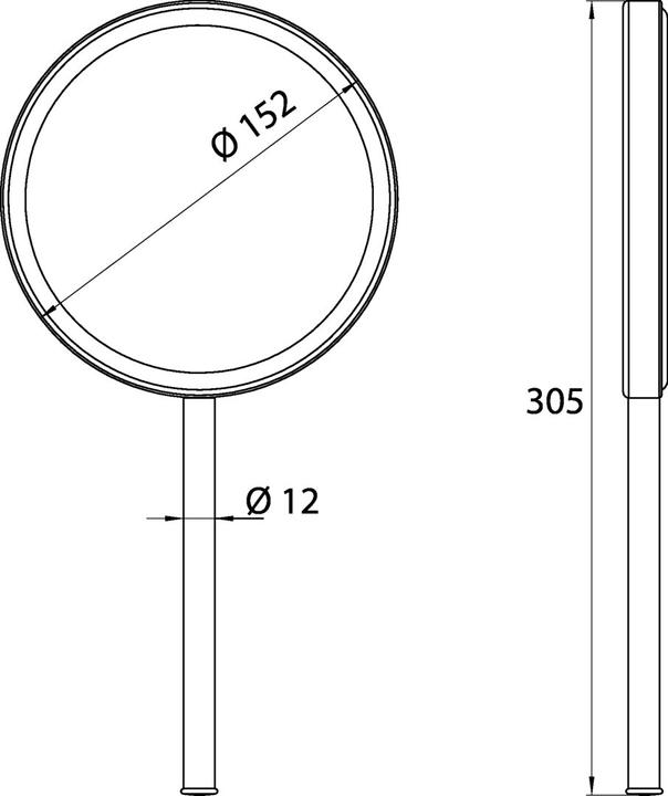 Image du produit Emco miroir à main rond, d= 152mm, 5-fach chrome