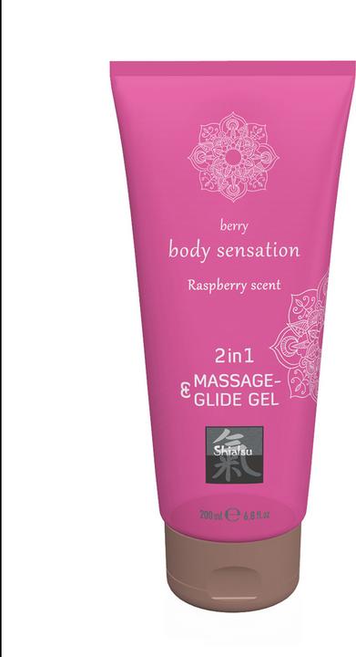 Image du produit Shiatsu Massage & Glide Gel 2in1 Raspberry Scent (200 ml)