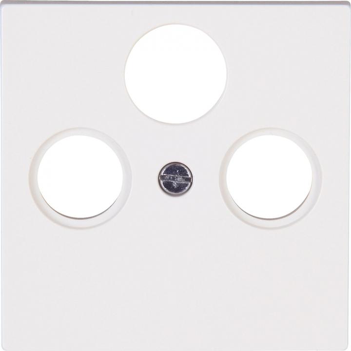 Actual product image Kopp 491029008 White Switch Plate & Socket Cover (Antenna cable)