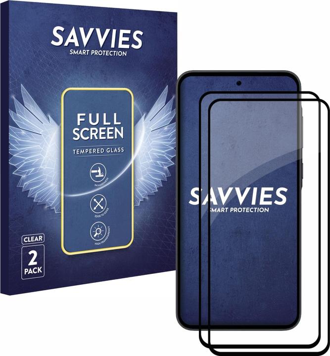 Actual product image Savvies Full-screen armoured glass screen protector (2 Piece, Samsung Galaxy A35)