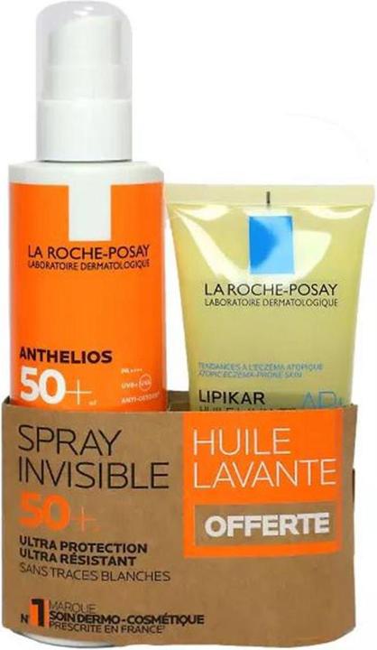 La Roche Posay 2-teiliges Pflegeset Anthelios + Lipikar (Sonnencreme, SPF 50, 300 ml)