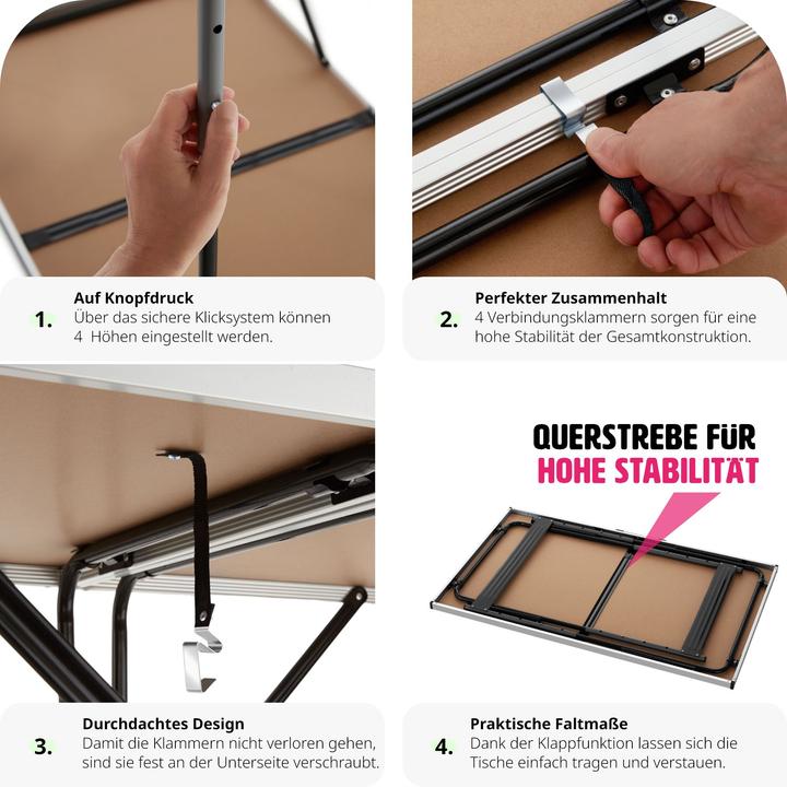 Produktbild tectake Tapeziertische (300 x 60 cm)