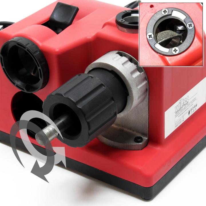 Immagine prodotto Wiltec Affilatrice per punte da trapano con 4200 giri al minuto, 3-13 mm e 80 W per punte da trapano in (80 W)