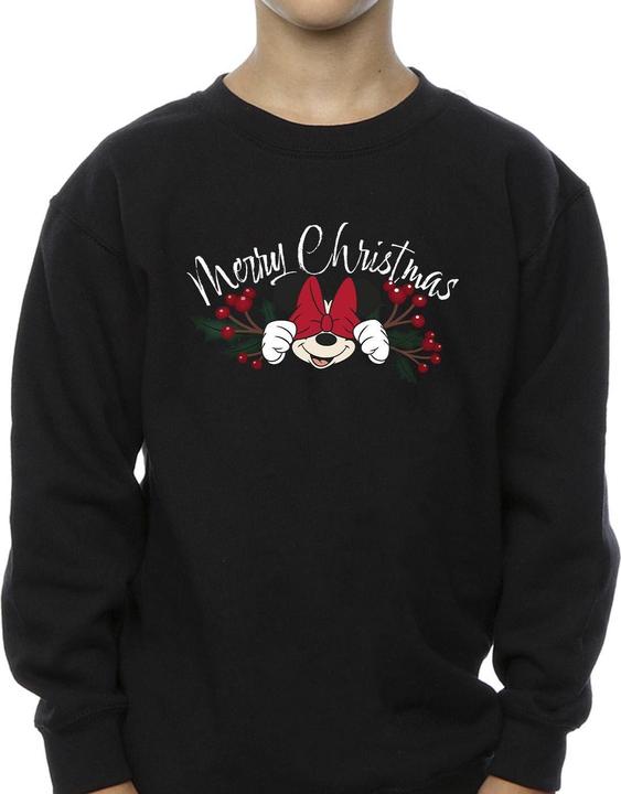 Actual product image Disney Boys Minnie Mouse Christmas Holly Sweatshirt (152, 158)