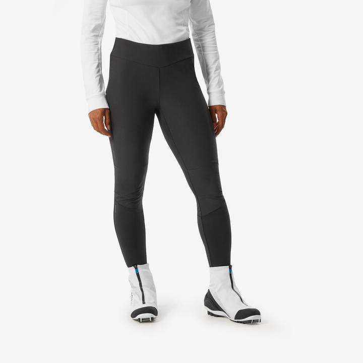 Actual product image Wedze Women's cross-country skiing tights windproof - 500 black (W30/L31)