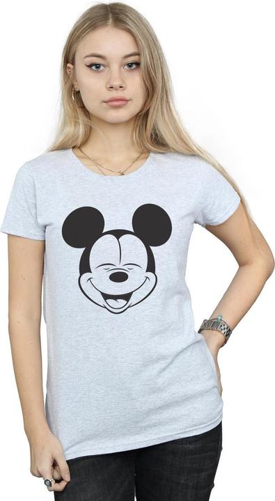 Actual product image Disney Womens/Ladies Mickey Mouse Closed Eyes Cotton T-Shirt (S)