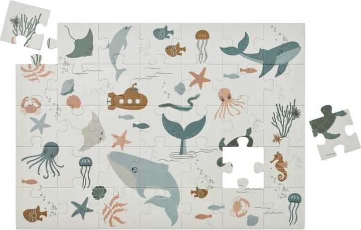 Actual product image Liewood Paper Collection: Puzzle Jimmy Sea Creature (35 pieces)