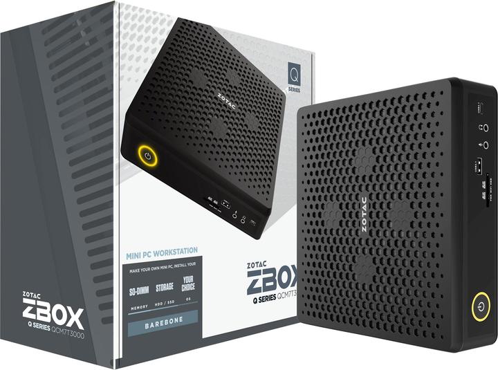 Actual product image Zotac ZBOX Q Series QCM7T3000 - Barebone - Mini PC (Intel Core i7)