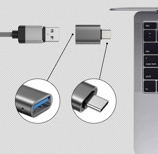 Immagine prodotto Swissten OTG Adapter (USB tipo C, USB-A, USB-A)