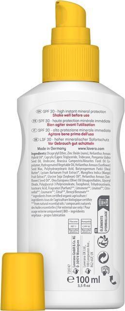 Image du produit Lavera Sensiti Soin solaire SPF30 Spr 100ml (Lotion solaire, SPF 30, 100 ml, 500 g)