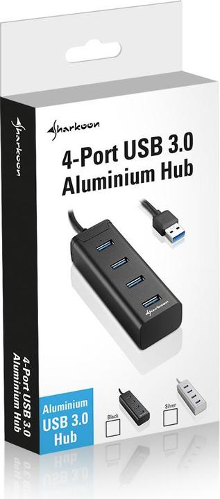 Image du produit Sharkoon Course de l'aluminium (USB-A, 4 ports)
